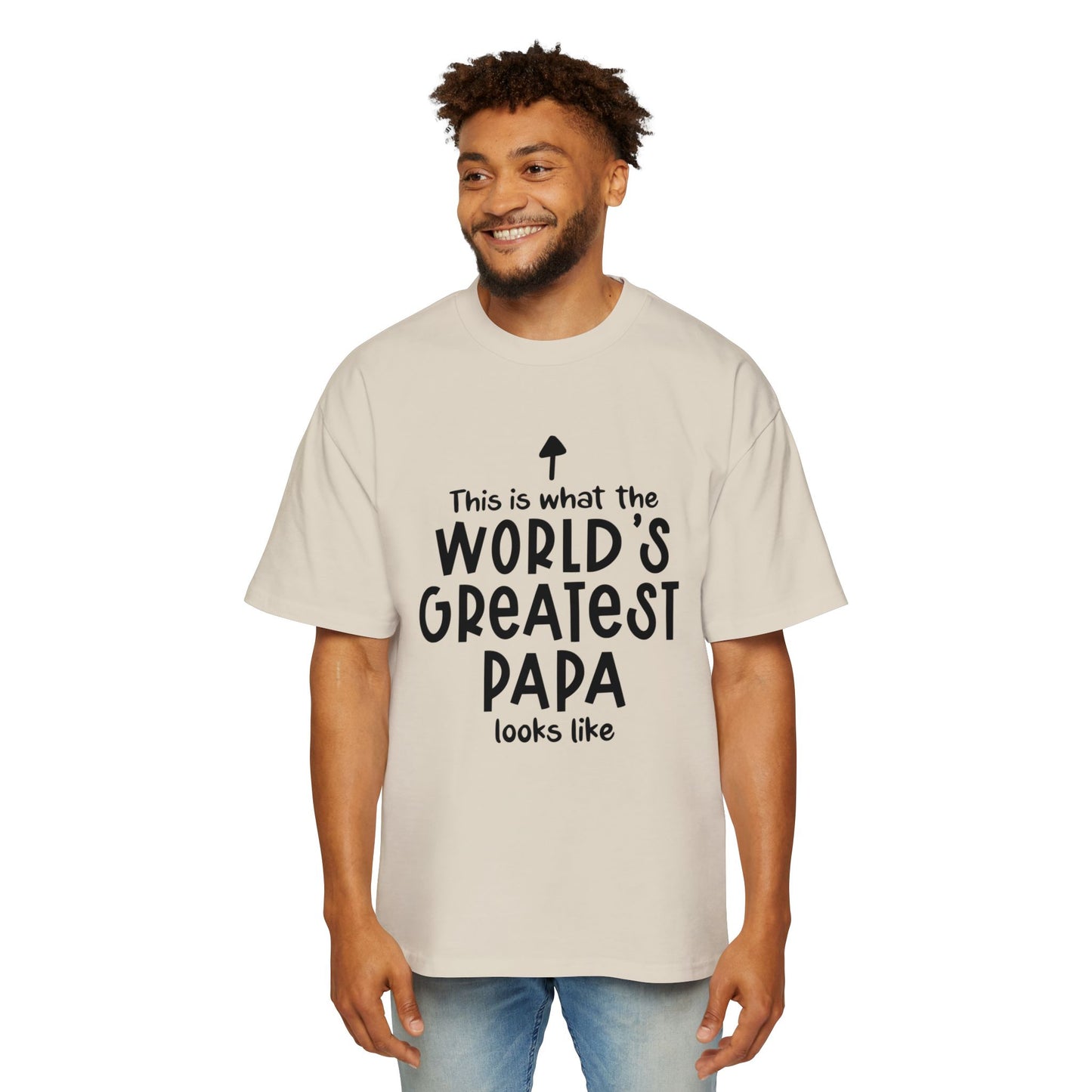 Men's Oversized Tee - World's Greatest Papa Shirt