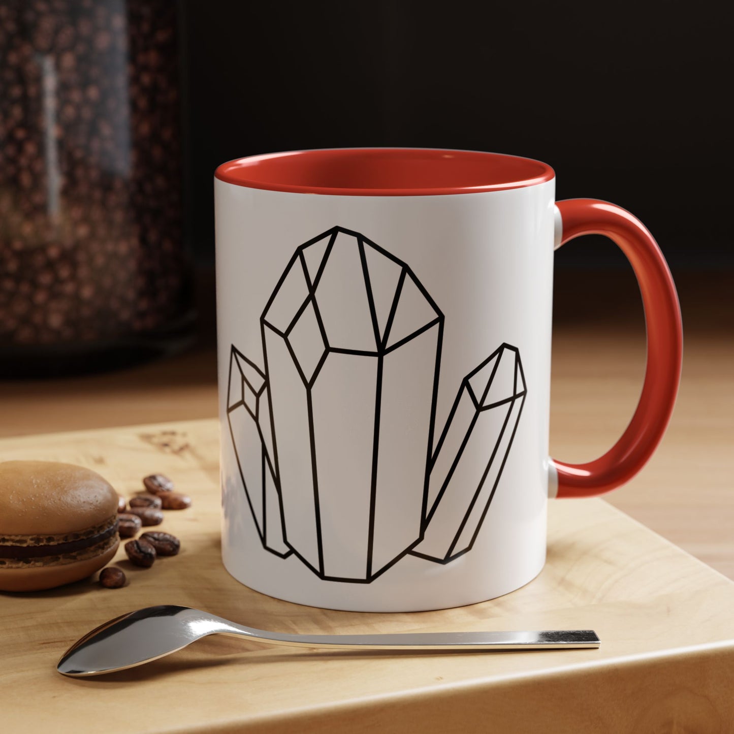 Minimalist Crystal Accent Coffee Mug - Perfect for Home and Office