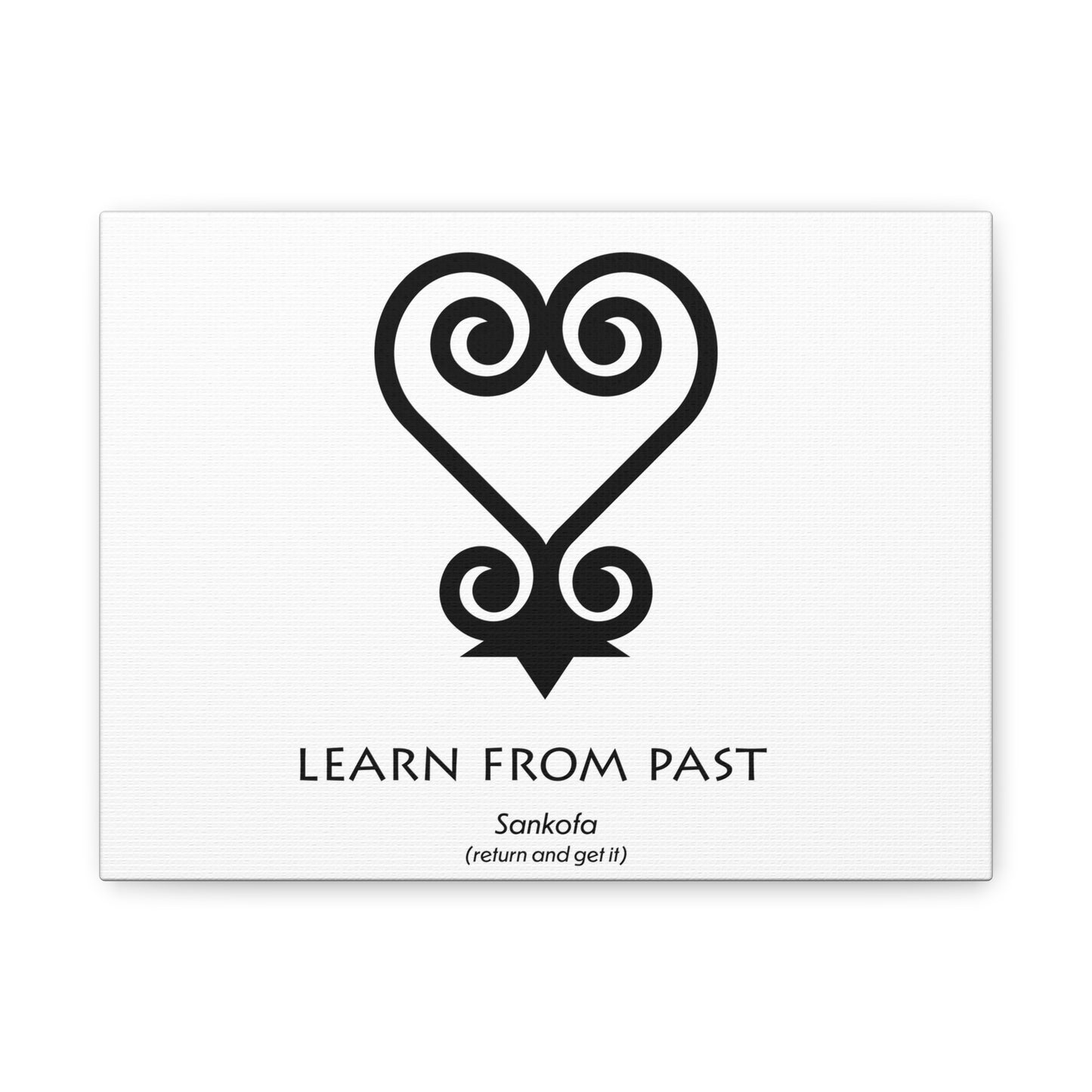 Sankofa Heart Canvas Art - Learn From Past Inspirational Decor