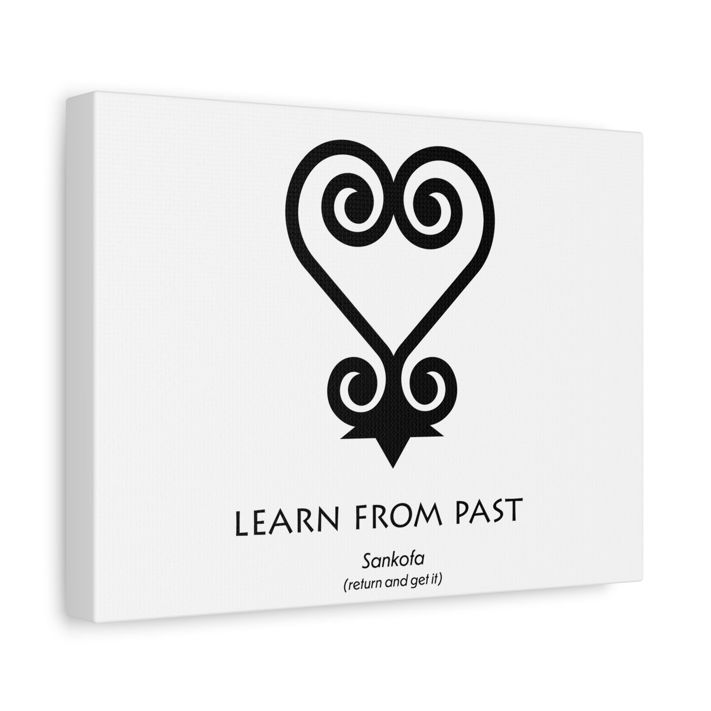 Sankofa Heart Canvas Art - Learn From Past Inspirational Decor