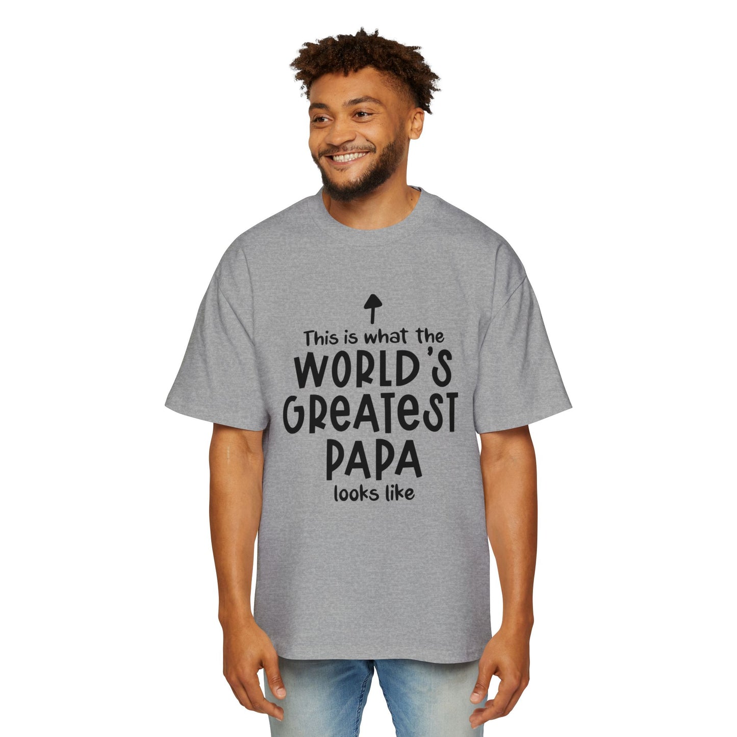 Men's Oversized Tee - World's Greatest Papa Shirt
