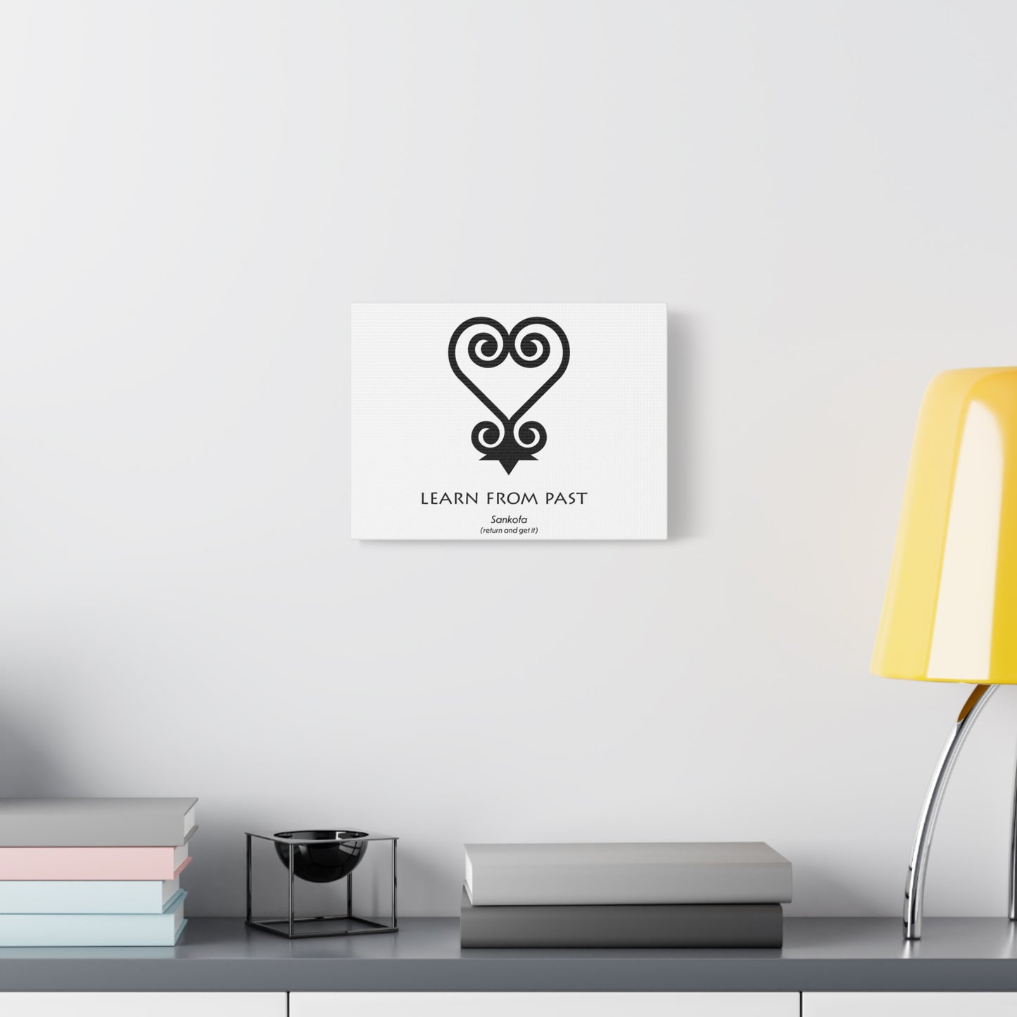 Sankofa Heart Canvas Art - Learn From Past Inspirational Decor