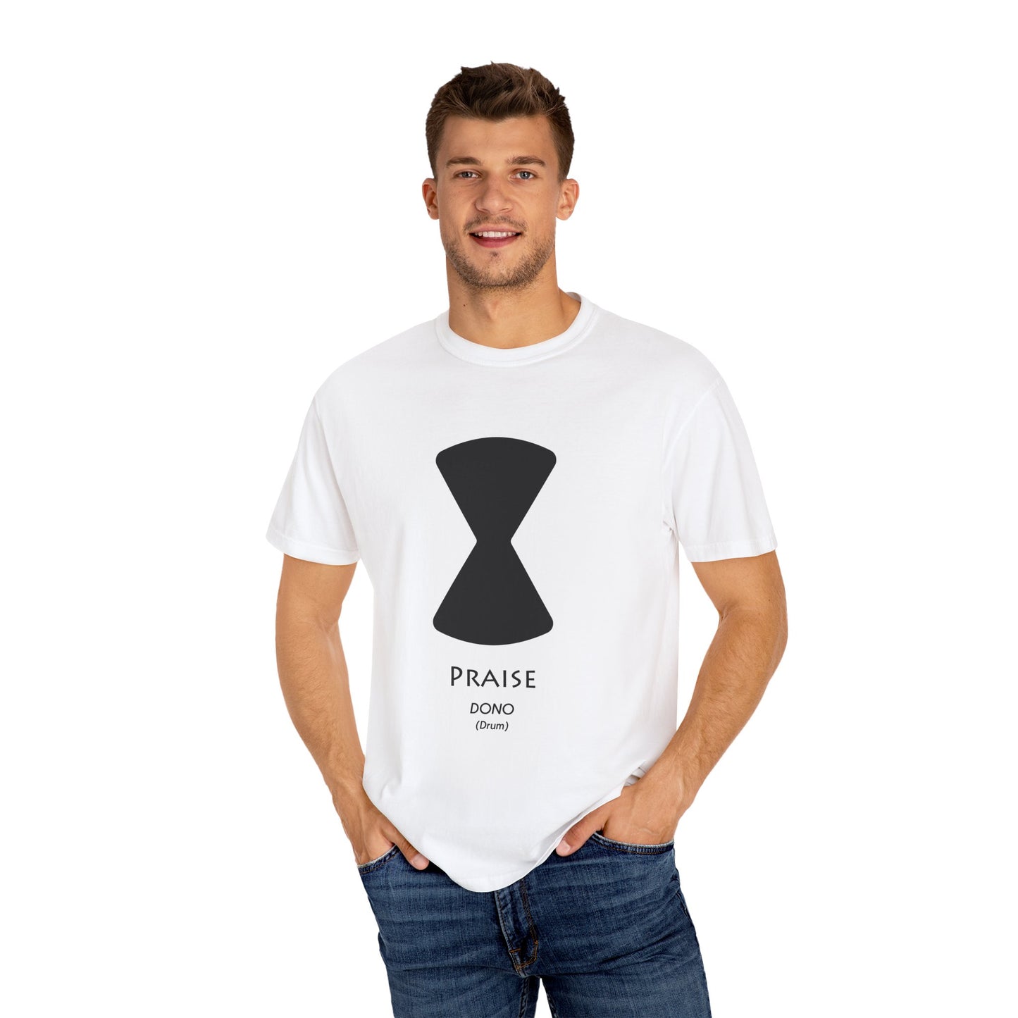 Unisex Garment-Dyed T-Shirt with 'Praise' Graphic - Casual and Comfortable Wear