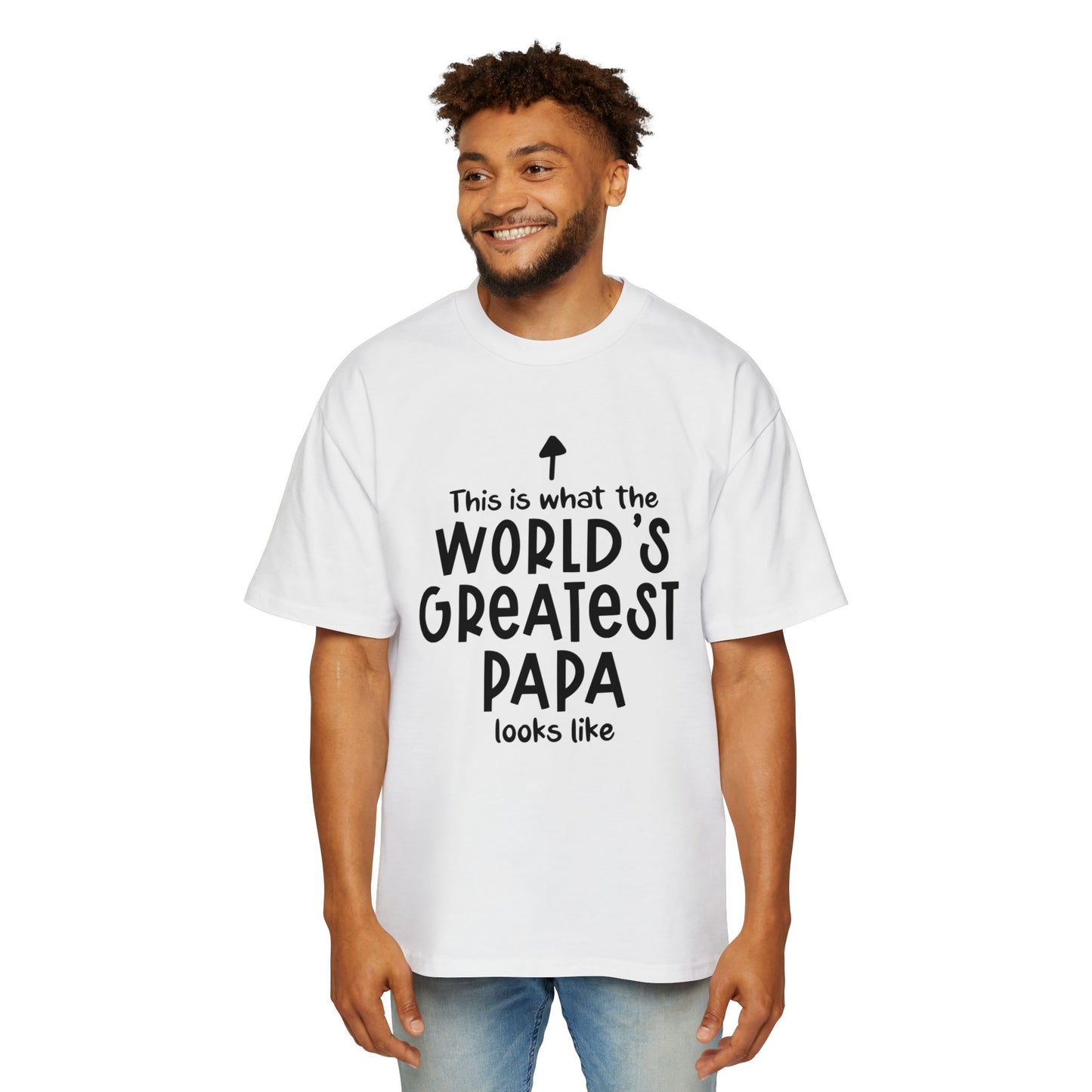 Men's Oversized Tee - World's Greatest Papa Shirt