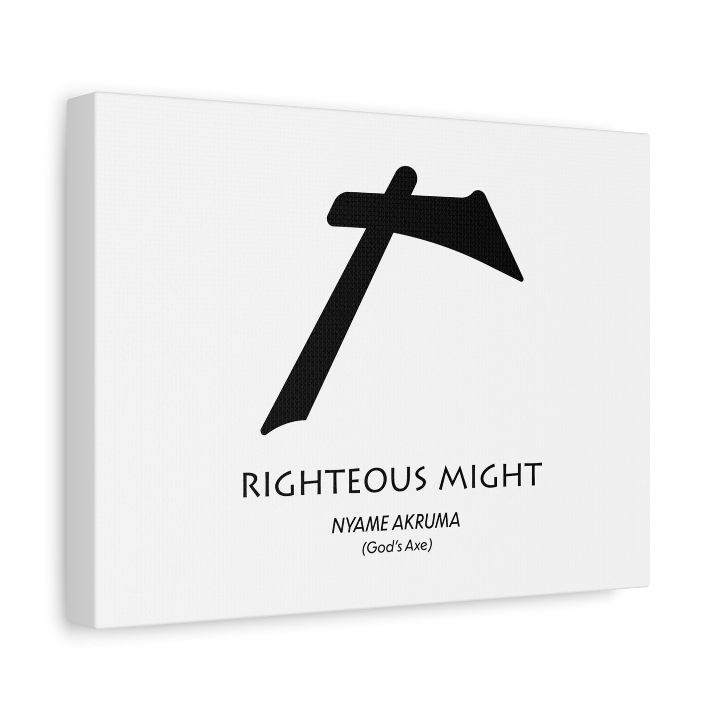 Inspirational Stretched Canvas Art - Righteous Might (Nyame Akroma)