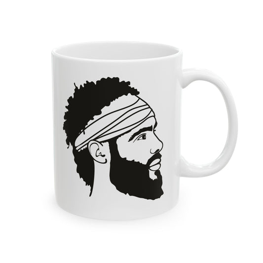 Artistic Ceramic Mug - Unique Profile Design for Coffee Lovers