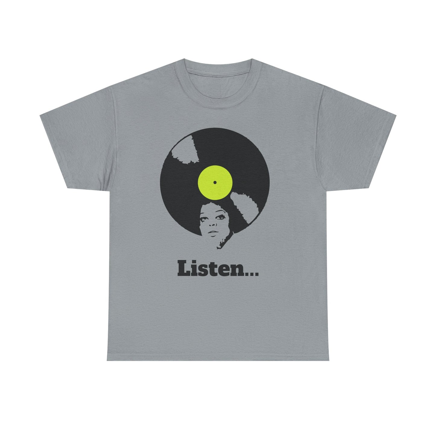 Retro Vinyl Listen Unisex Heavy Cotton Tee