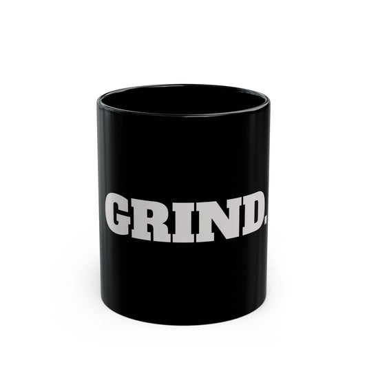 Inspirational Black Mug - 'GRIND.' - Perfect for Coffee Lovers & Motivators