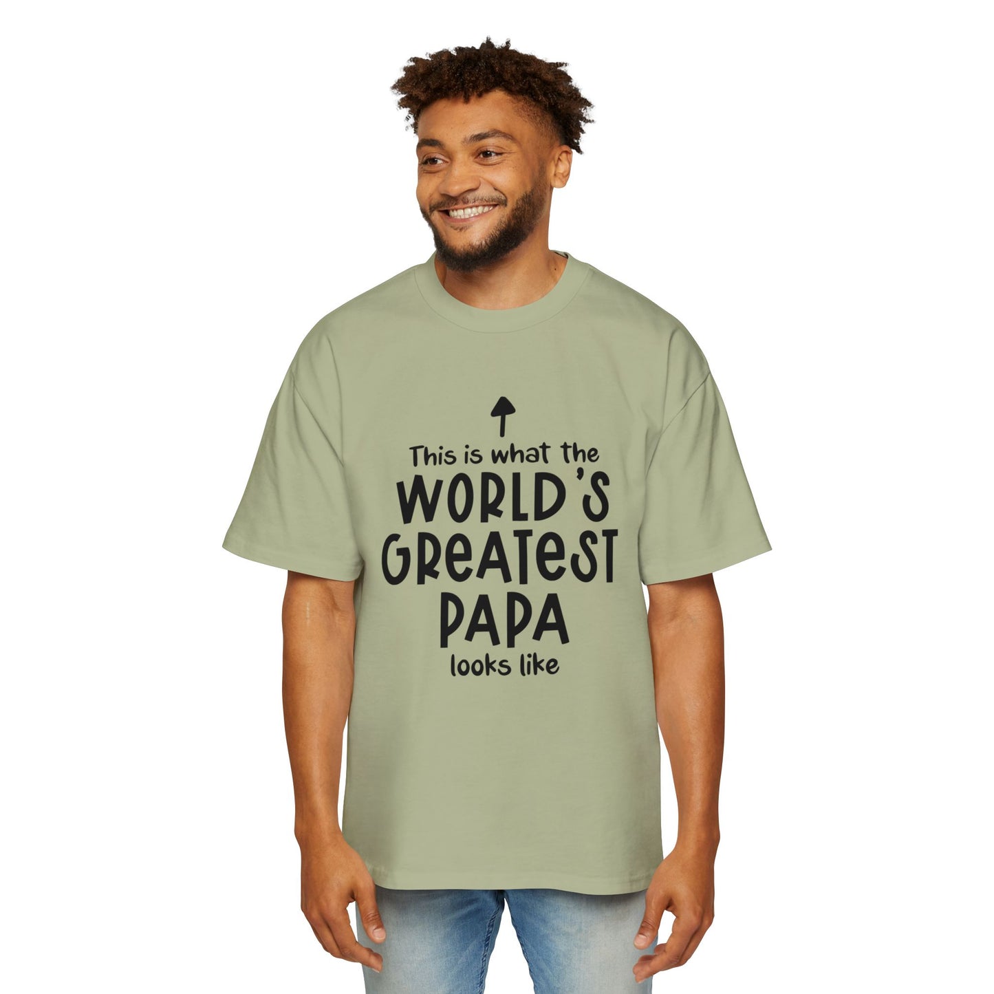 Men's Oversized Tee - World's Greatest Papa Shirt