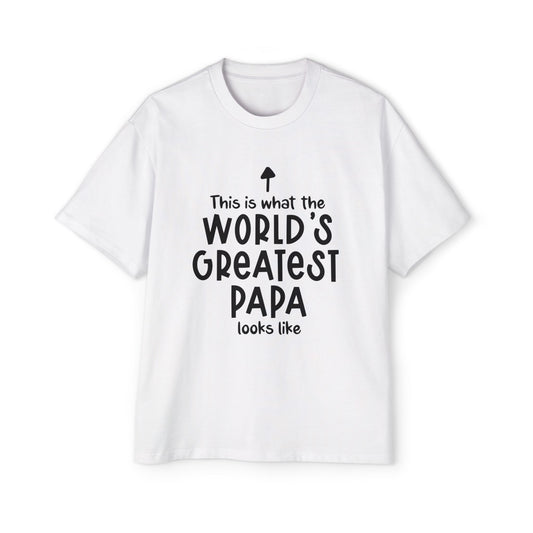 Men's Oversized Tee - World's Greatest Papa Shirt