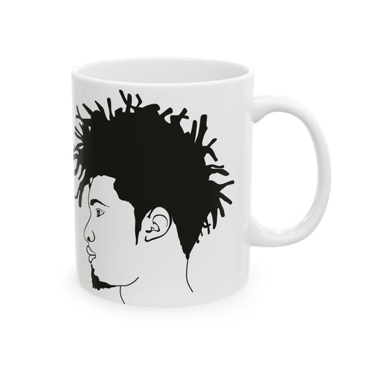 Stylish Profile Ceramic Mug - Unique Art Design for Coffee Lovers