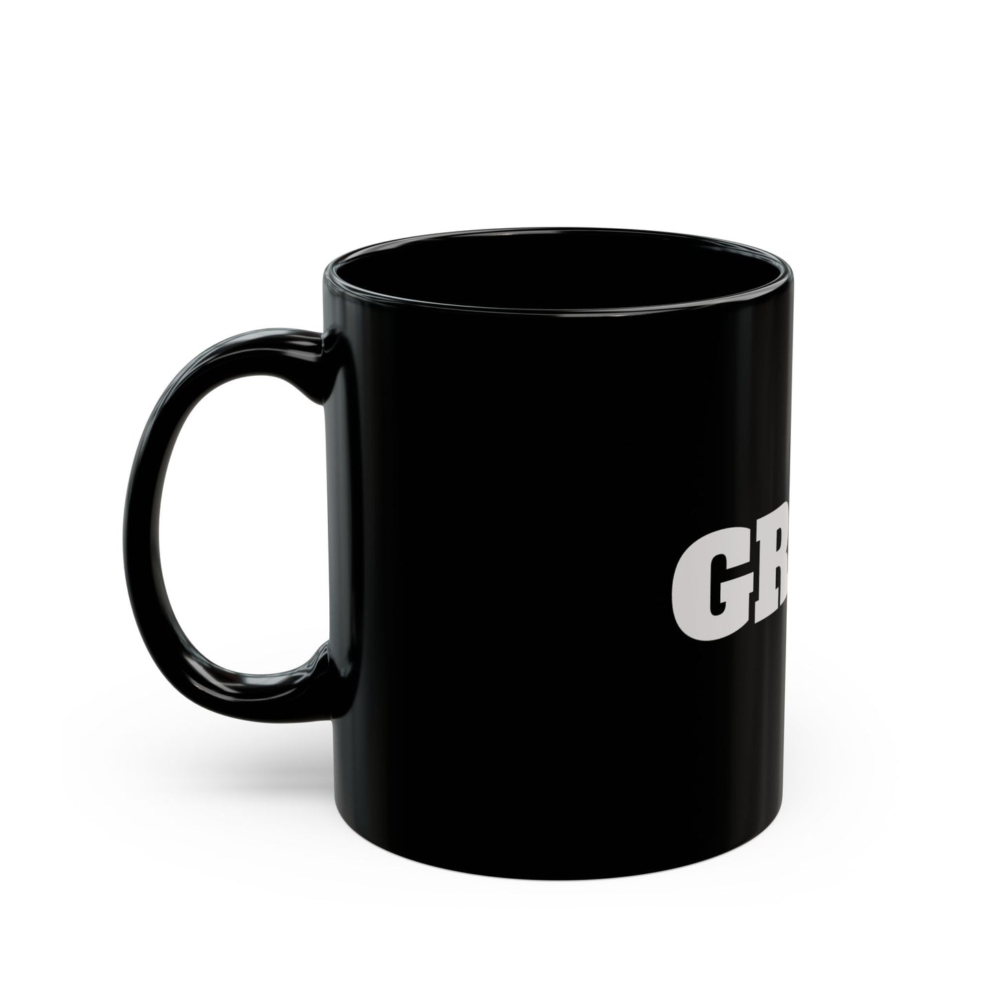 Inspirational Black Mug - 'GRIND.' - Perfect for Coffee Lovers & Motivators