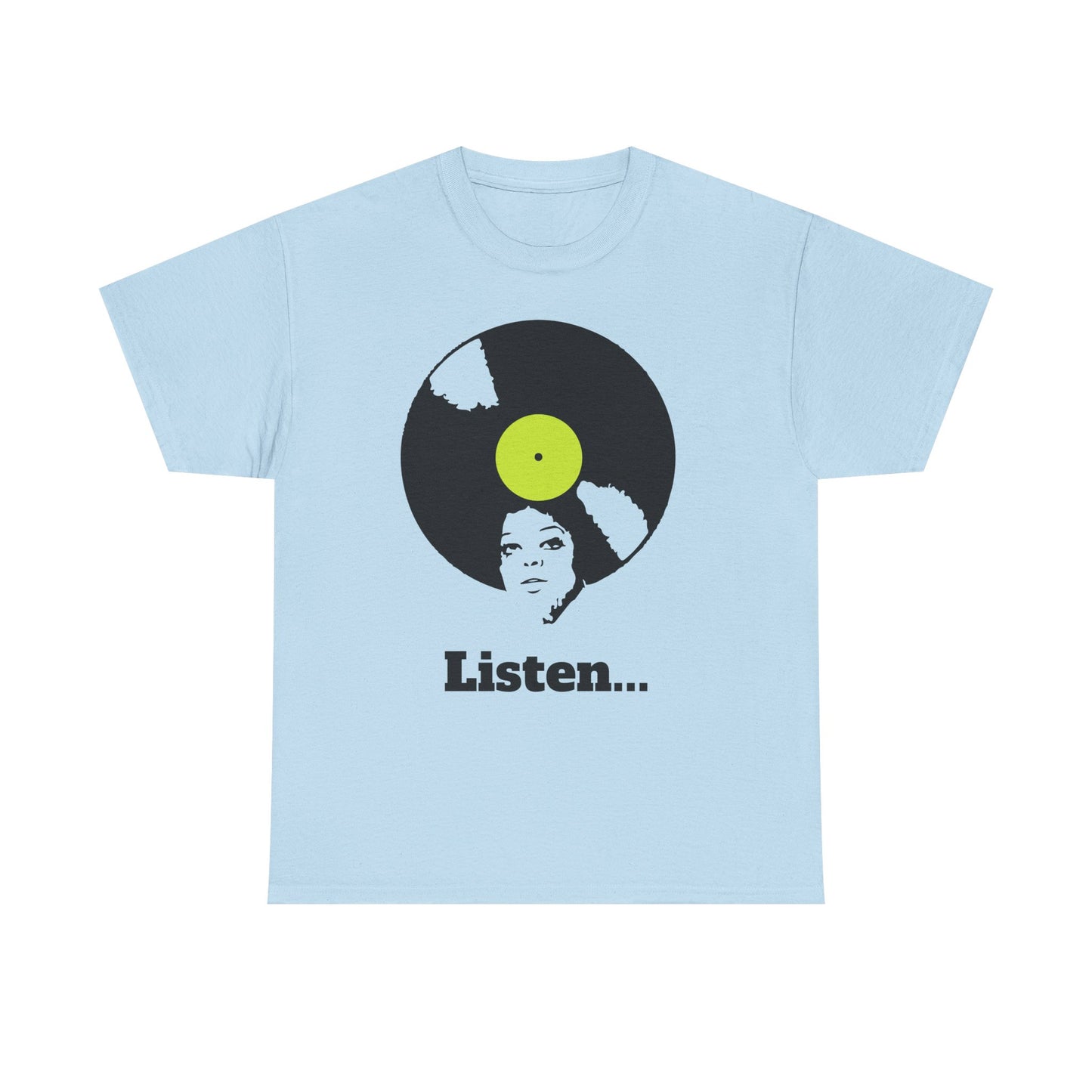 Retro Vinyl Listen Unisex Heavy Cotton Tee
