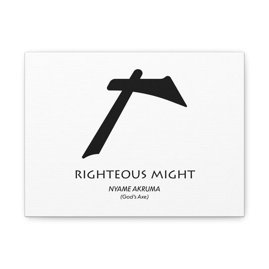 Inspirational Stretched Canvas Art - Righteous Might (Nyame Akroma)
