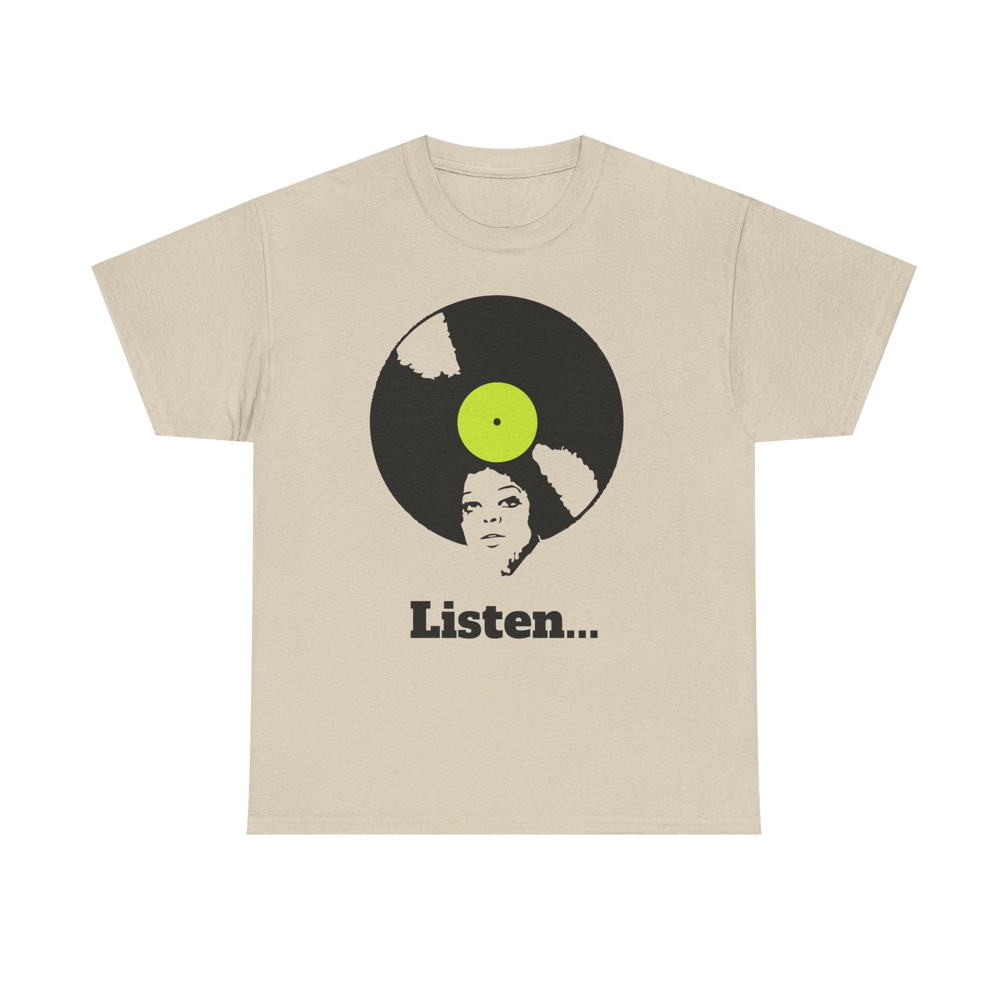 Retro Vinyl Listen Unisex Heavy Cotton Tee