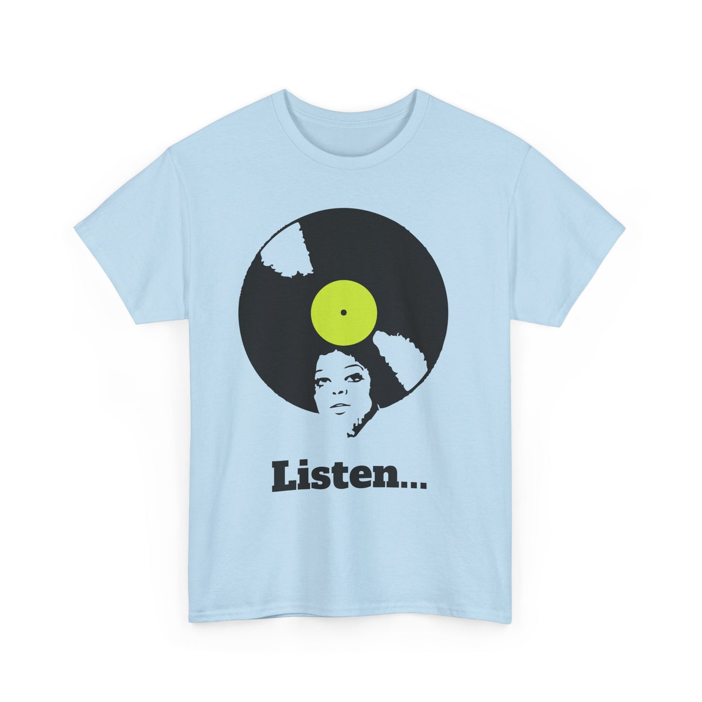 Retro Vinyl Listen Unisex Heavy Cotton Tee
