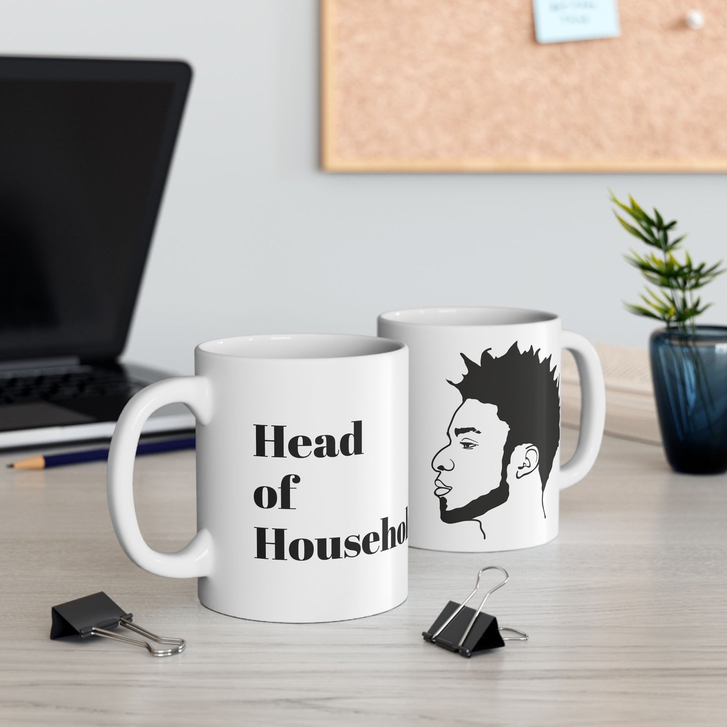 Artistic Black & White Ceramic Mug - 11oz & 15oz