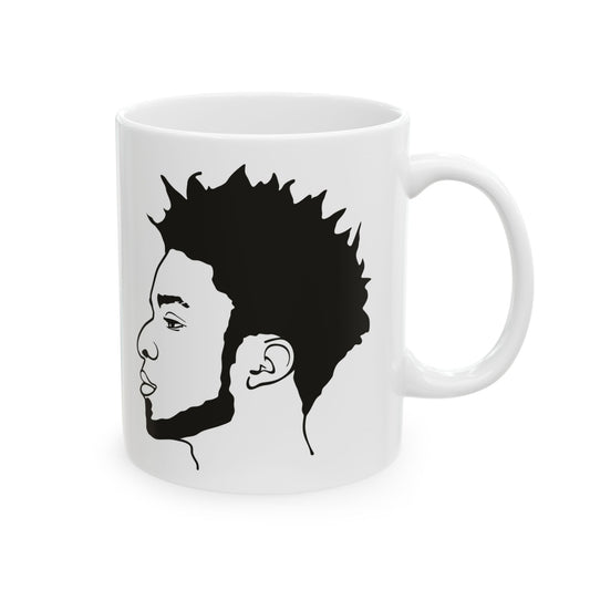 Artistic Black & White Ceramic Mug - 11oz & 15oz