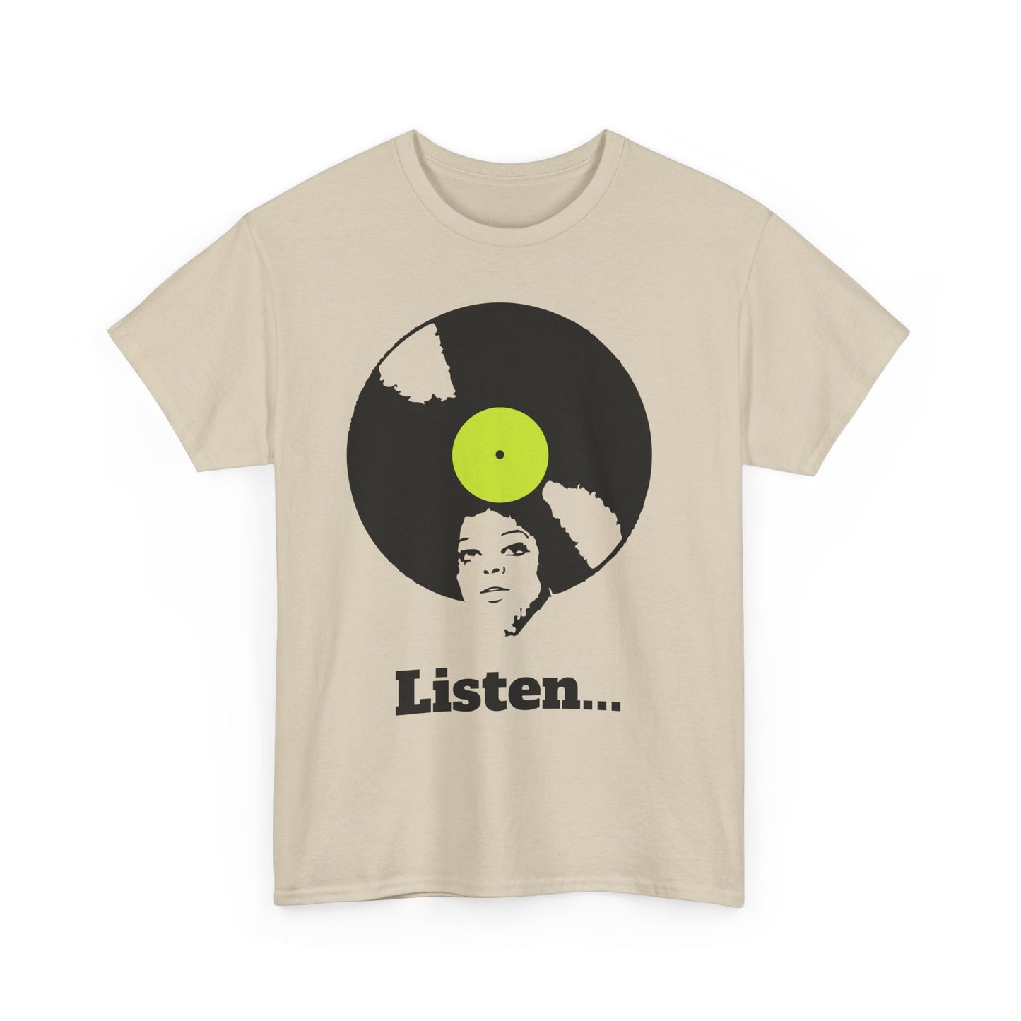 Retro Vinyl Listen Unisex Heavy Cotton Tee