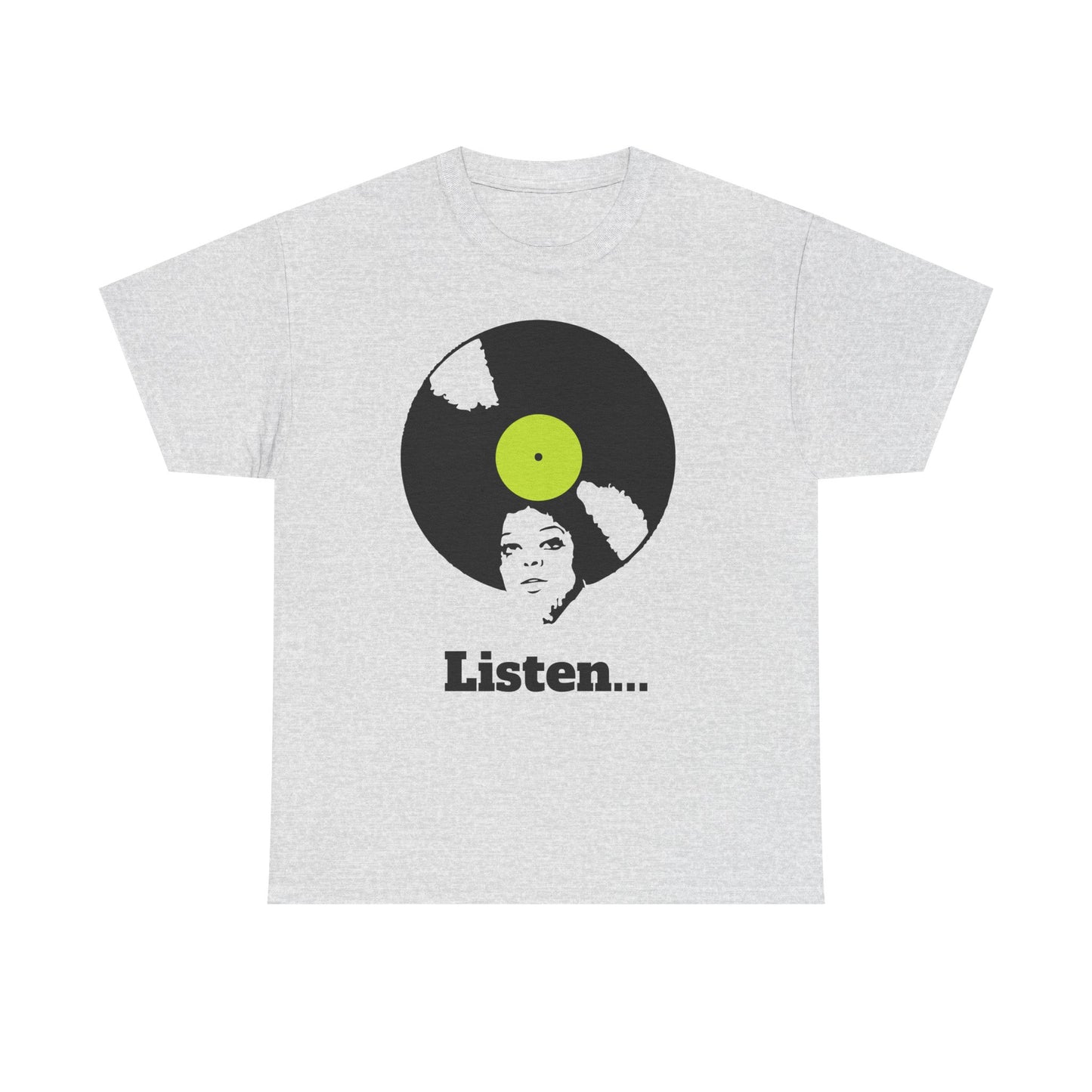 Retro Vinyl Listen Unisex Heavy Cotton Tee